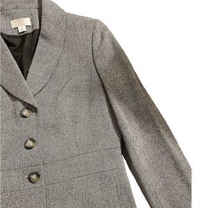 Ann Taylor-Loft Herringbone Wool Blazer (6P)